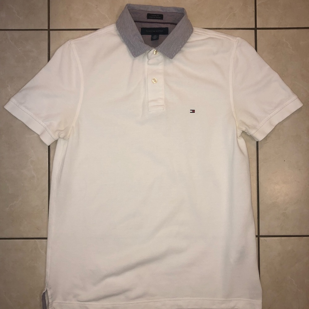*FREE with Bundle* White Tommy Hilfiger Polo Shirt